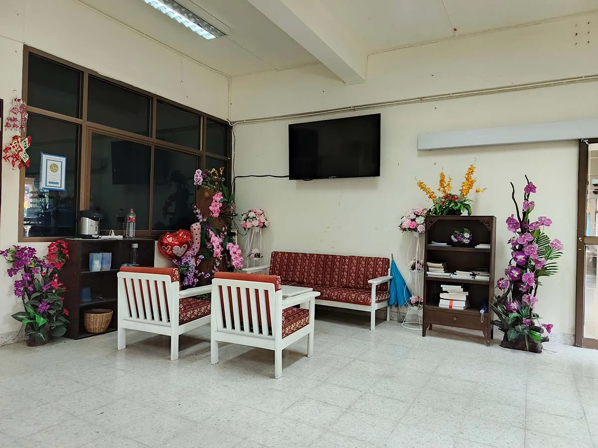 Inside a Thai Police Station, Thailand, Waiting Hall